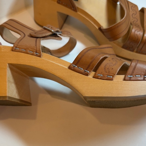 Swedish Hasbeens Tan Leather Mules - Picture 6 of 14